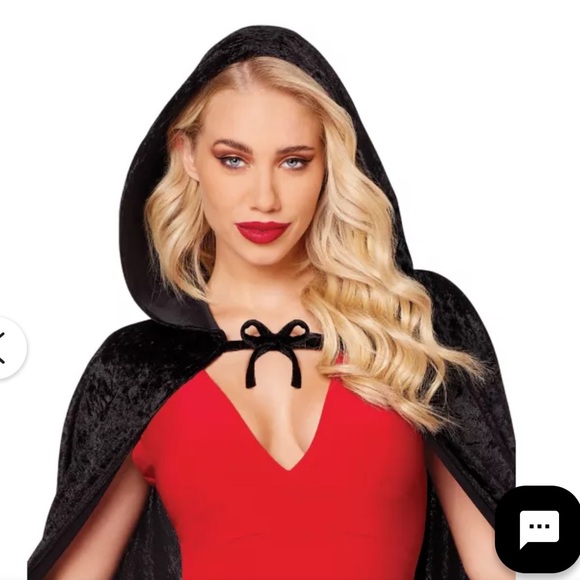 🆕 Spirit Black Velvet Hooded Cape - Picture 14 of 17